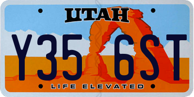 UT license plate Y356ST