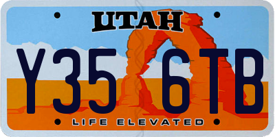UT license plate Y356TB