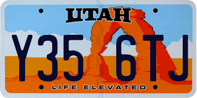 UT license plate Y356TJ