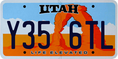 UT license plate Y356TL