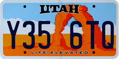 UT license plate Y356TQ