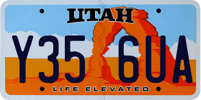 UT license plate Y356UA