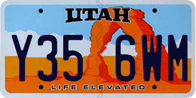 UT license plate Y356WM