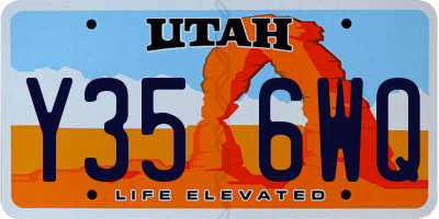 UT license plate Y356WQ