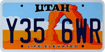 UT license plate Y356WR