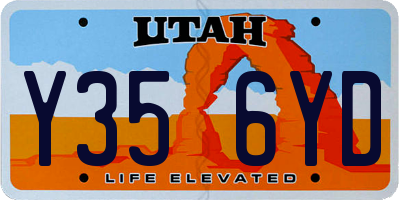 UT license plate Y356YD