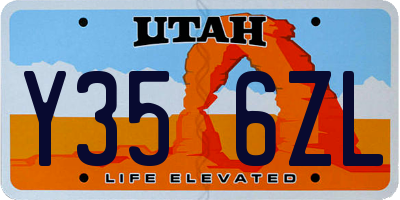 UT license plate Y356ZL
