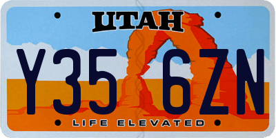 UT license plate Y356ZN