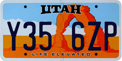 UT license plate Y356ZP