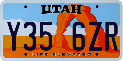 UT license plate Y356ZR