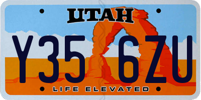 UT license plate Y356ZU