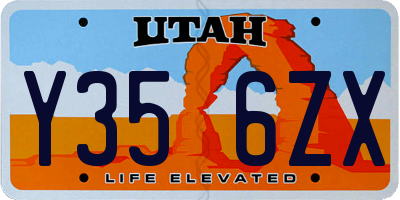 UT license plate Y356ZX
