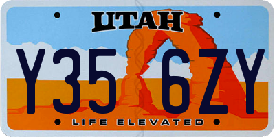 UT license plate Y356ZY