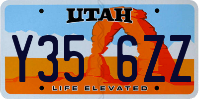 UT license plate Y356ZZ