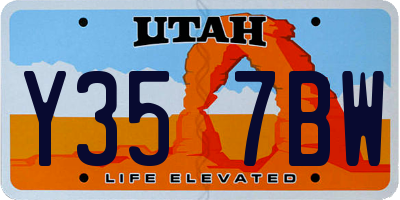 UT license plate Y357BW