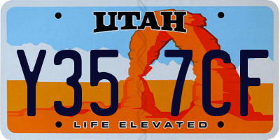 UT license plate Y357CF