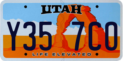 UT license plate Y357CO