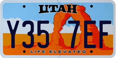 UT license plate Y357EF