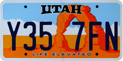 UT license plate Y357FN