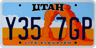 UT license plate Y357GP