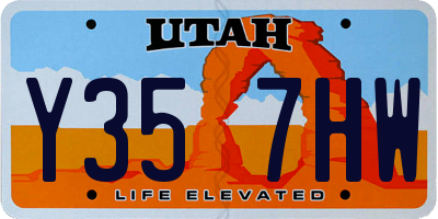 UT license plate Y357HW