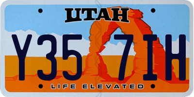UT license plate Y357IH