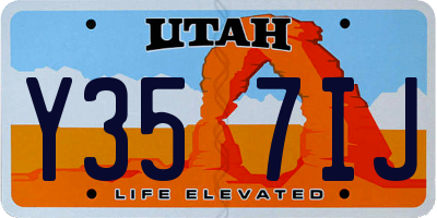 UT license plate Y357IJ