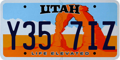 UT license plate Y357IZ