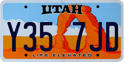 UT license plate Y357JD
