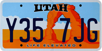 UT license plate Y357JG