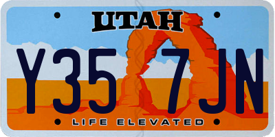 UT license plate Y357JN