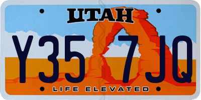 UT license plate Y357JQ