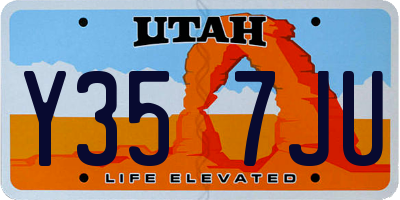 UT license plate Y357JU