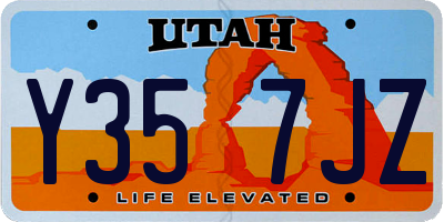 UT license plate Y357JZ