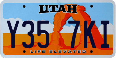UT license plate Y357KI