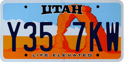 UT license plate Y357KW