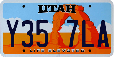 UT license plate Y357LA