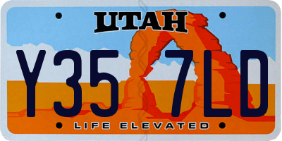UT license plate Y357LD