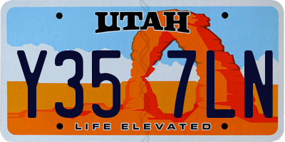 UT license plate Y357LN