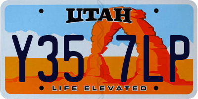 UT license plate Y357LP