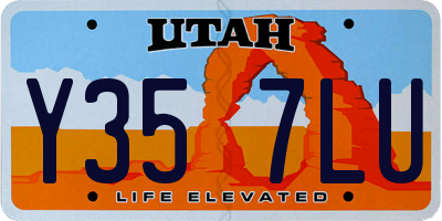 UT license plate Y357LU