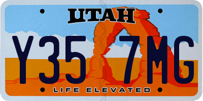 UT license plate Y357MG