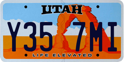 UT license plate Y357MI