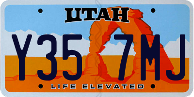 UT license plate Y357MJ