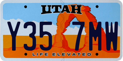 UT license plate Y357MW