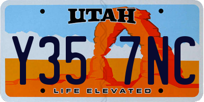 UT license plate Y357NC
