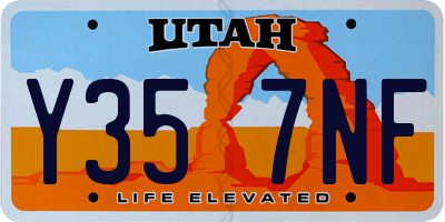 UT license plate Y357NF