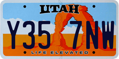 UT license plate Y357NW