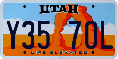 UT license plate Y357OL