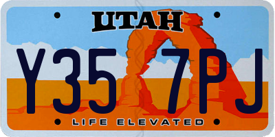 UT license plate Y357PJ